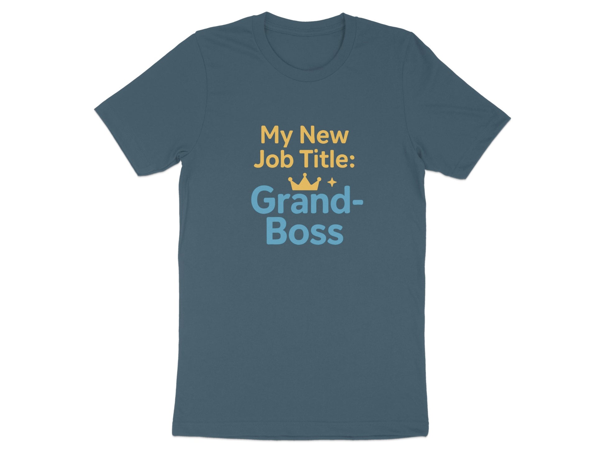 My New Job Title Grand Boss | Dark Heaterh Color Bella T-Shirts - Retiree Gifts Retirement Party