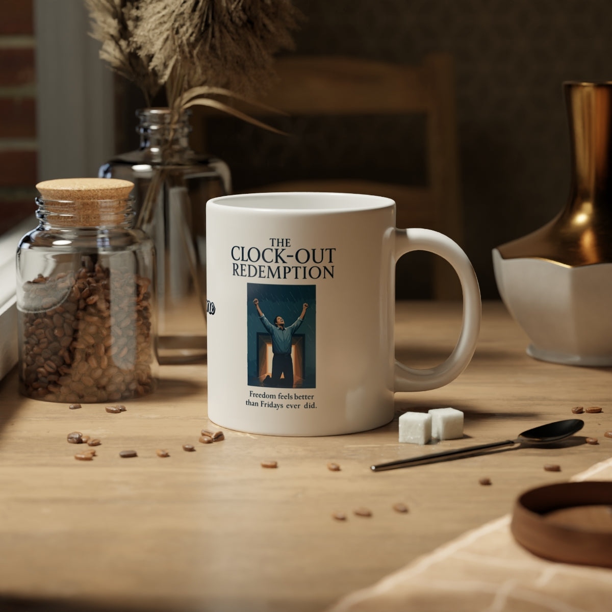 THE CLOCK-OUT REDEMPTION Freedom feels better than Fridays ever did | Personalized Microwavable Ceramic Mugs 11oz 15oz 20oz - Retiree Gifts Retirement Party