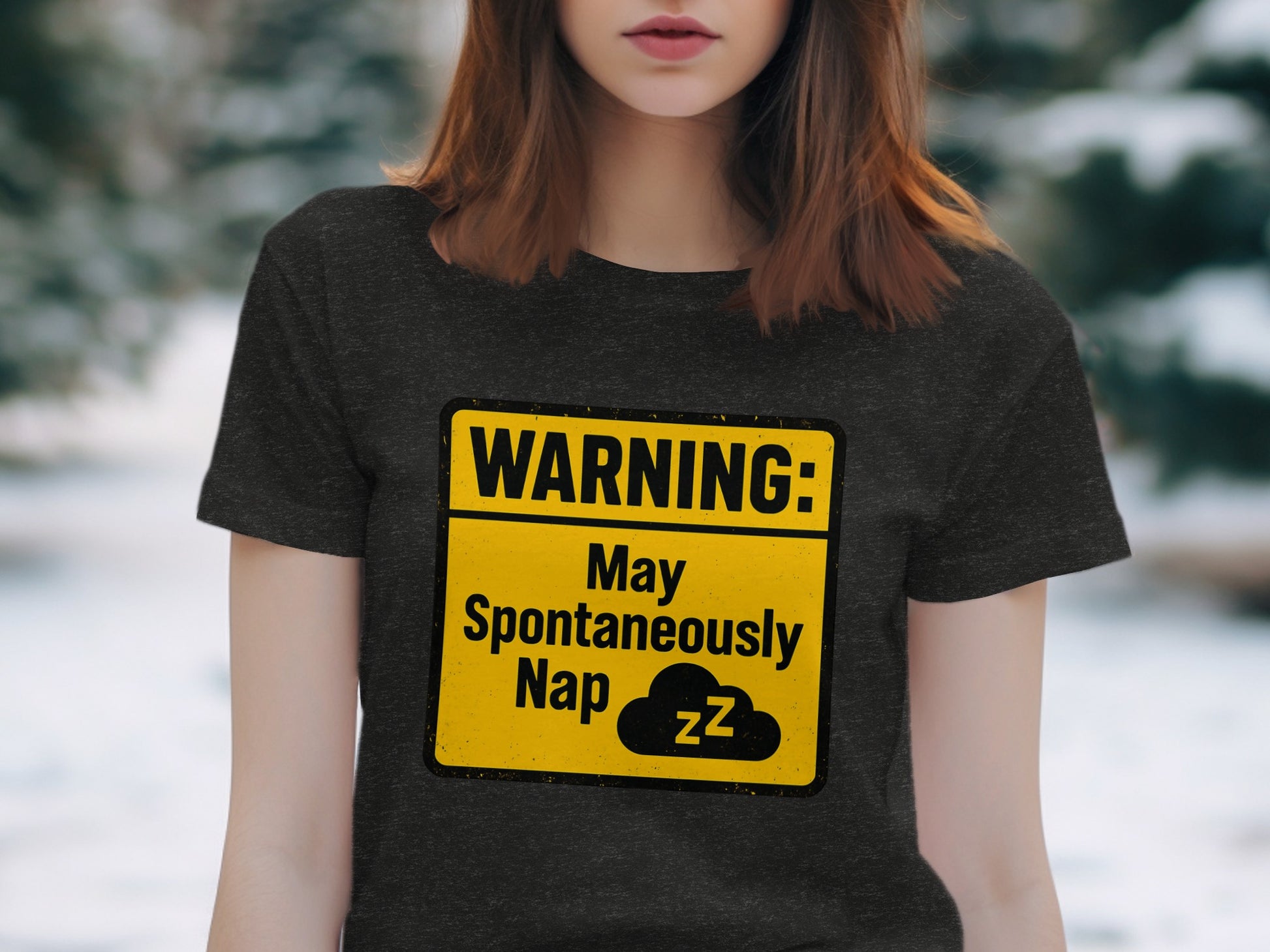 WARNING May Spontaneously Nap | Dark Heaterh Color Bella T-Shirts - Retiree Gifts Retirement Party