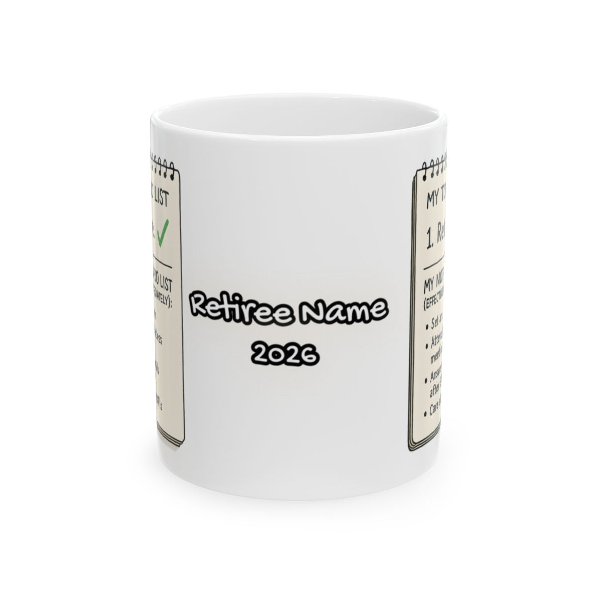 Personalized Retiree Name 2026 Fun Mug Gift for Coworkers