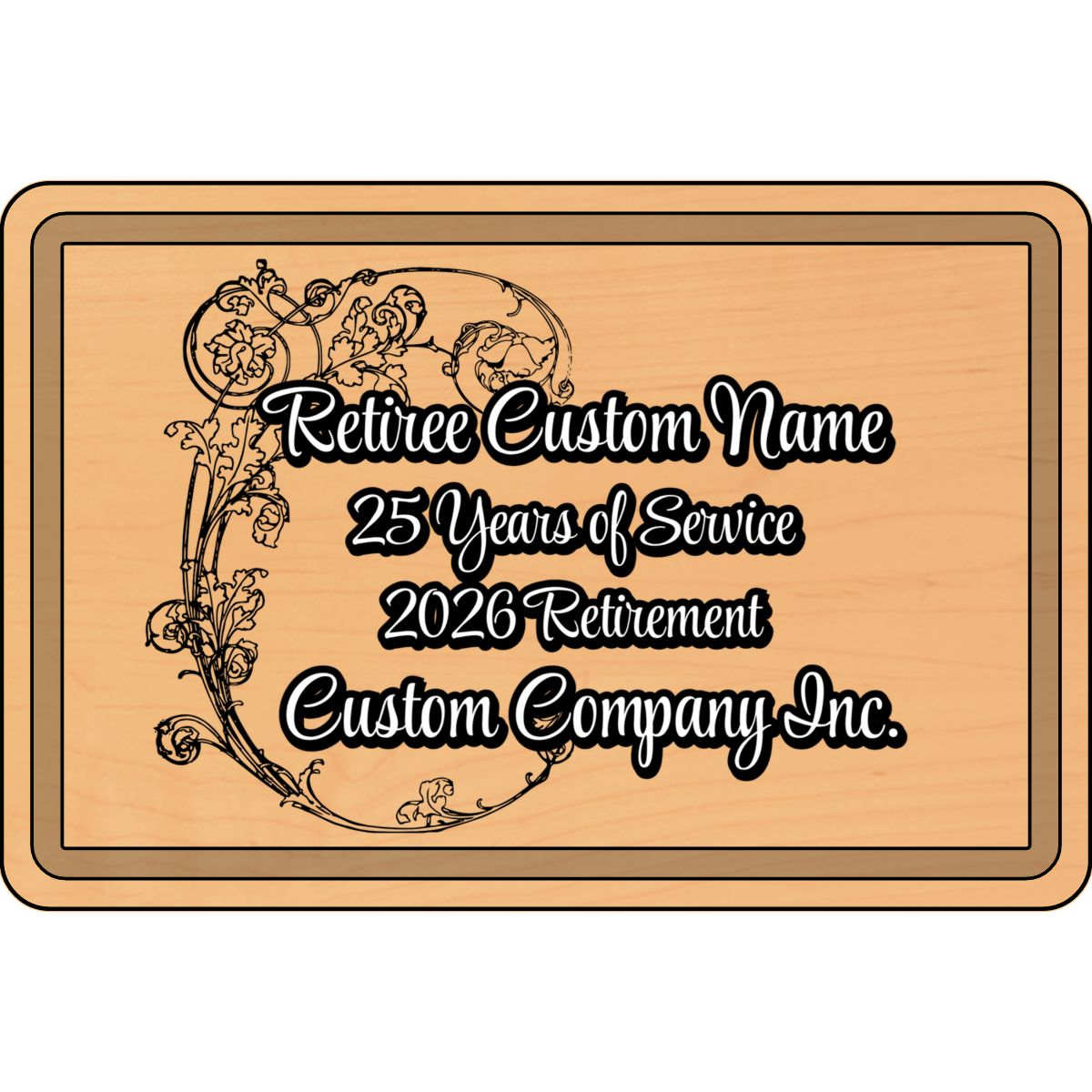Personalized Retirement Plaque for Custom Service Recognition