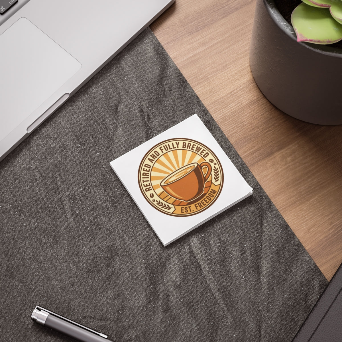 Retired and Fully Brewed Coffee Cup Sticker product