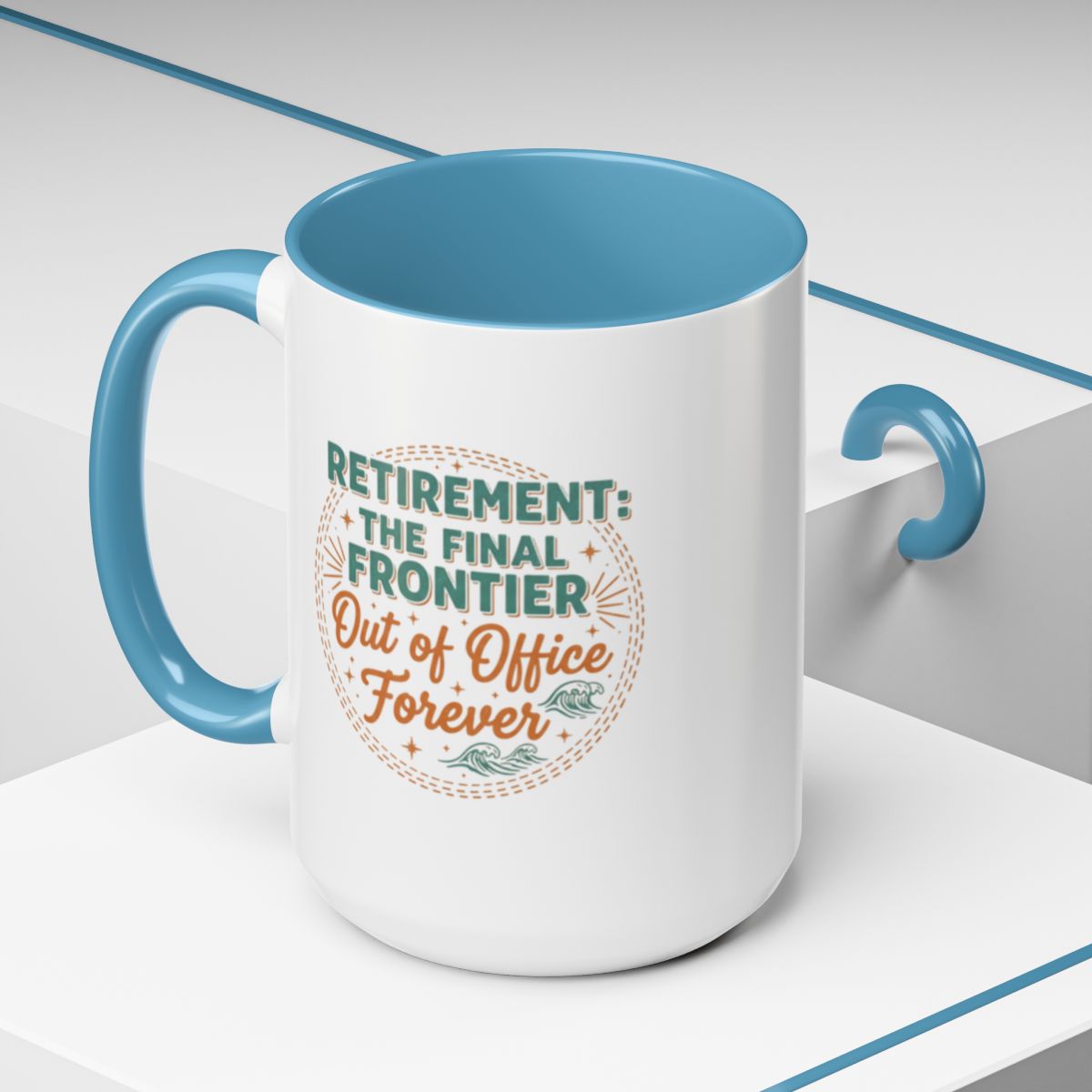 RETIREMENT THE FINAL FRONTIER | Out of Office Forever Gold Silver Black or Access Mugs - Retiree Gifts Retirement Party