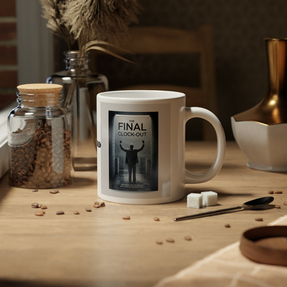 THE FINAL CLOCK-OUT | THE GREAT ESCAPE BEGINS WITH ONE RETIREMENT PARTY | Personalized Microwavable Ceramic Mugs 11oz 15oz 20oz - Retiree Gifts Retirement Party