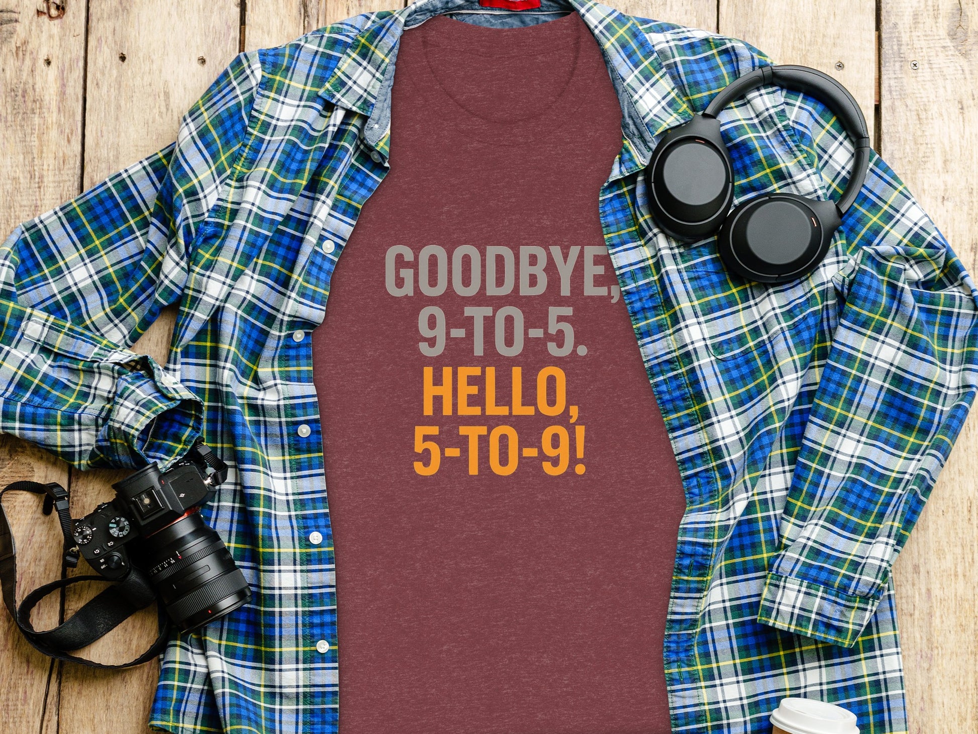 Goodbye 9-to-5 Hello 5-to-9 | Dark Heaterh Color Bella T-Shirts - Retiree Gifts Retirement Party