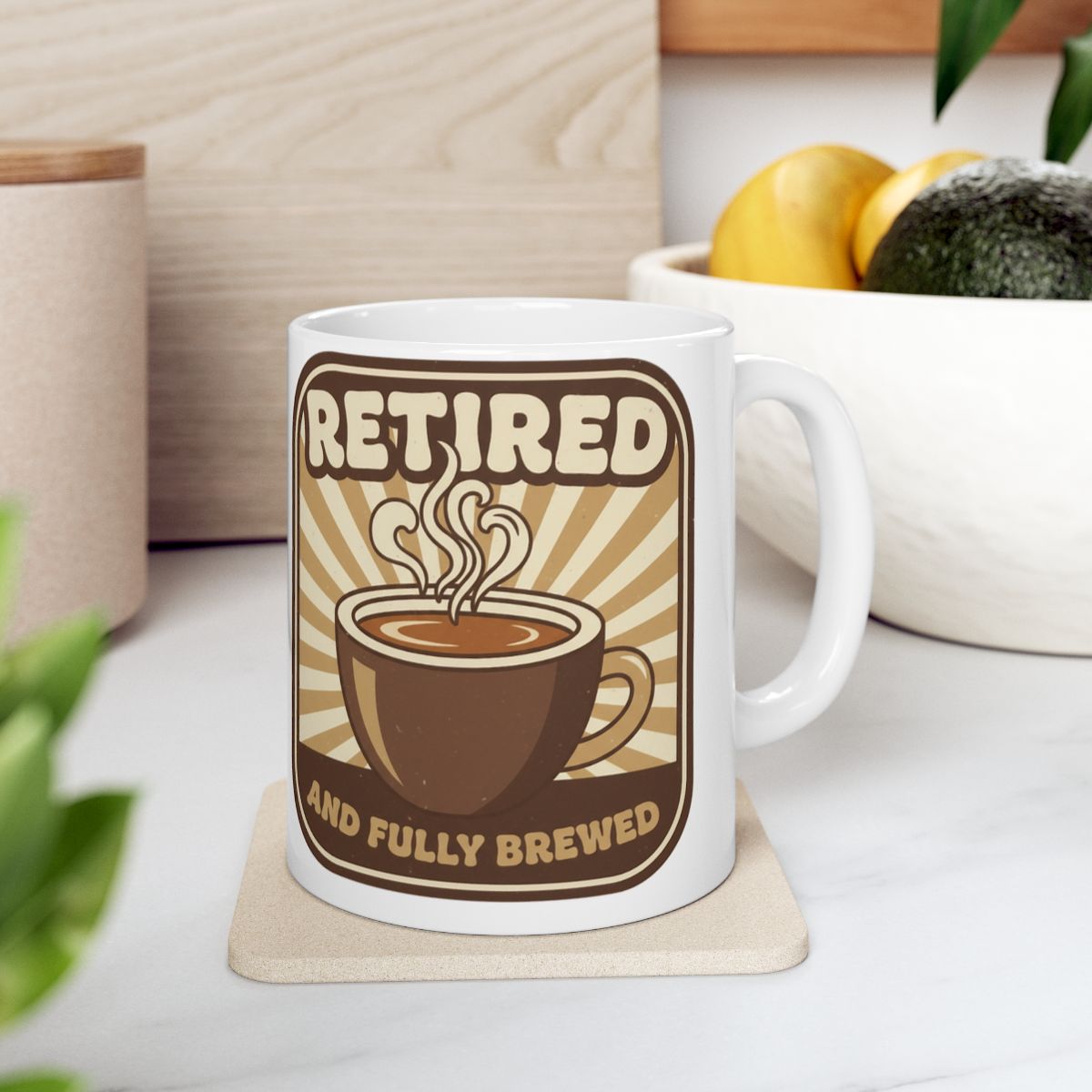 Funny Retired And Fully Brewed Coffee Mug For Retirees
