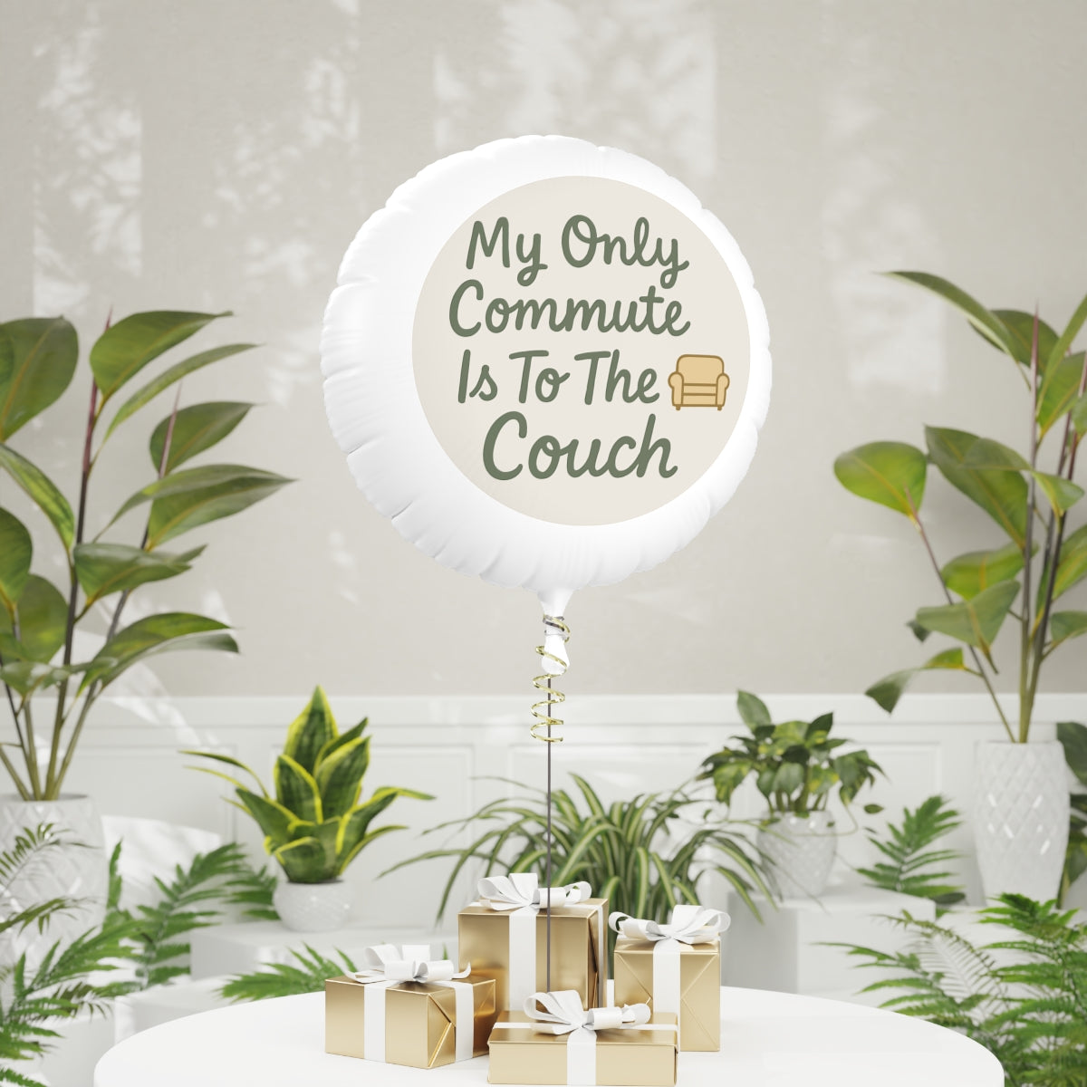 My Only Commute Is To The Couch Retirement Gifts | Retirement Gifts Ideas | Perfect Mylar Ballons 11in or 22in - Retiree Gifts Retirement Party