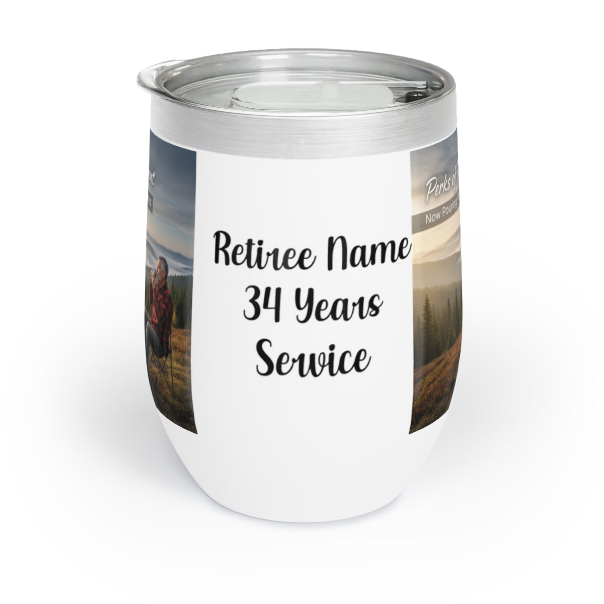 Retiree Name 34 Years Service Personalized Mug