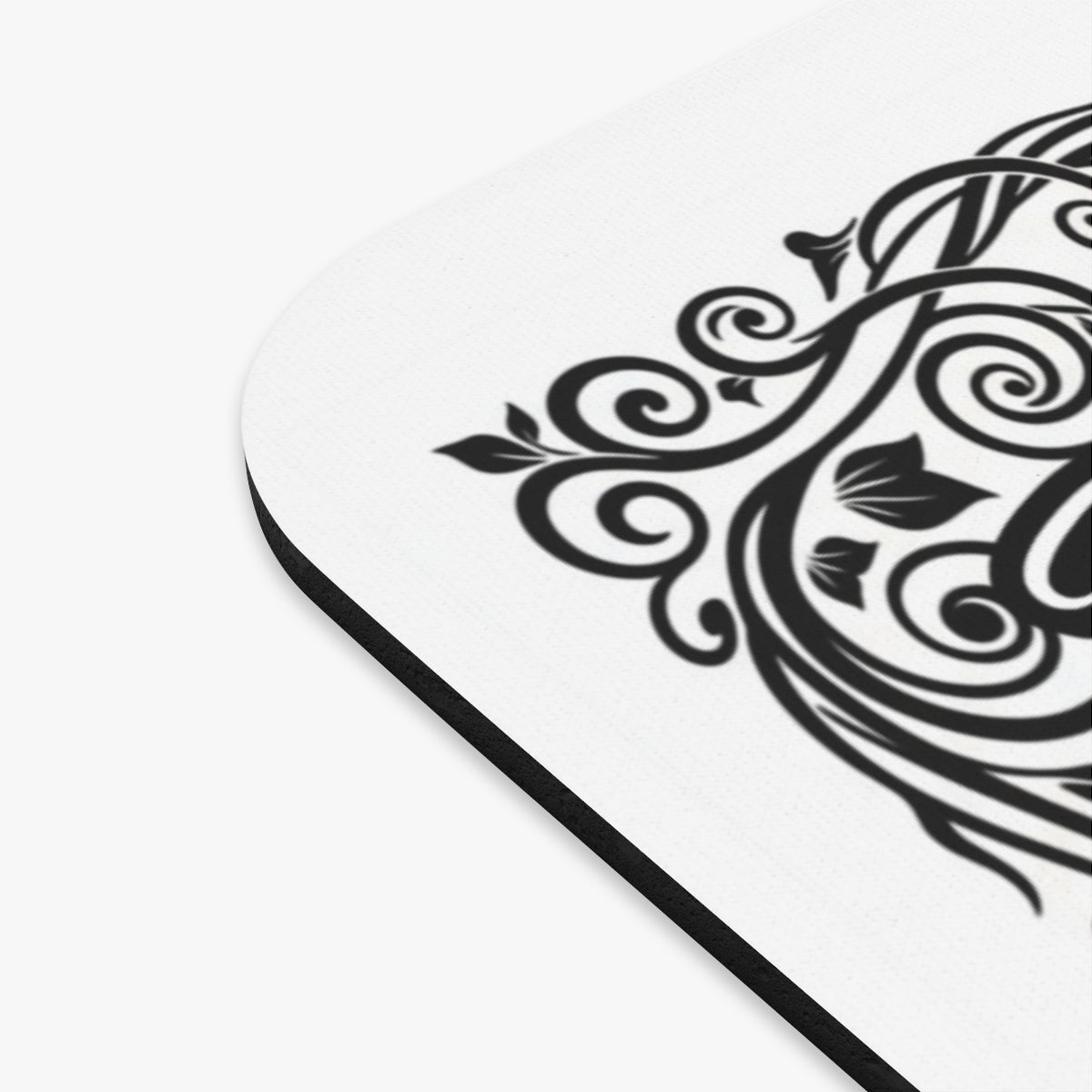 Detailed Black and White Swirl Design Decor Piece