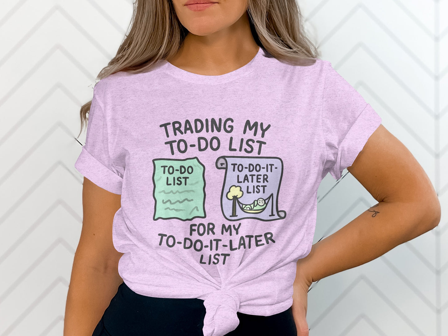 Trading My To-Do List For My To-Do-It-Later List | Retirement Plan | These Soft Color Bella T-Shirts - Retiree Gifts Retirement Party
