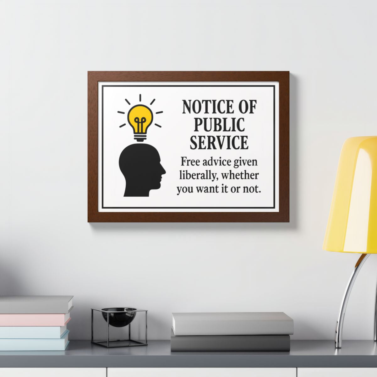 Notice Of Public Service Advice Given Framed Art Posters - Retiree Gifts Retirement Party