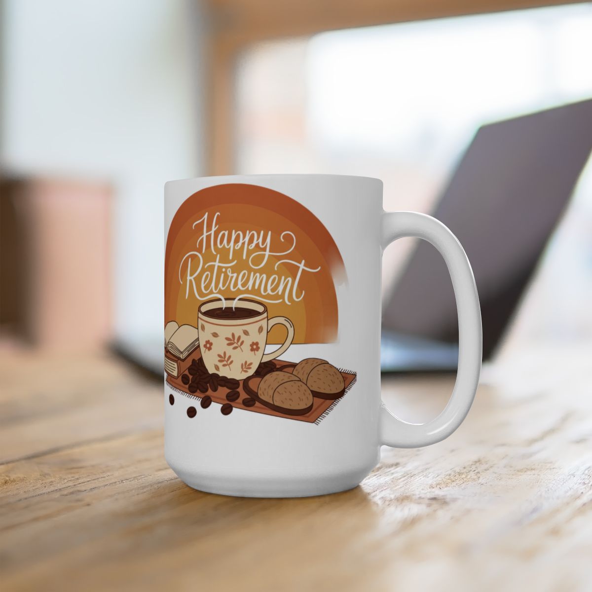Happy Retirement Coffee Mug With Sweets