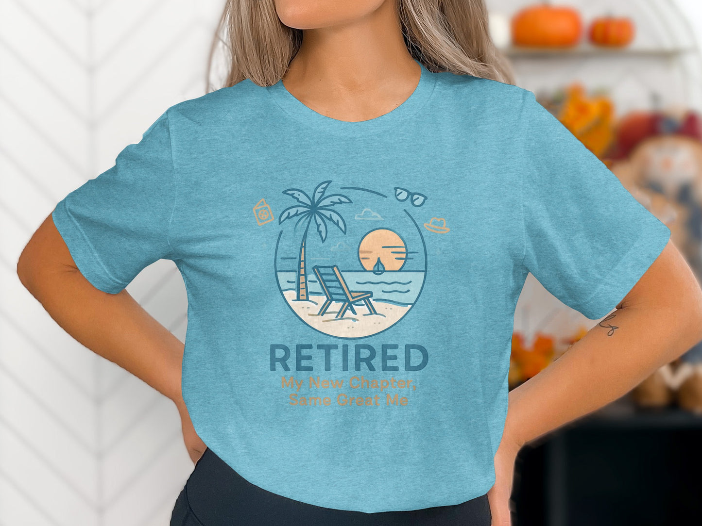 Retired My New Chapter Same Great Me | Retirement Gift | Soft Color Bella T-Shirts - Retiree Gifts Retirement Party