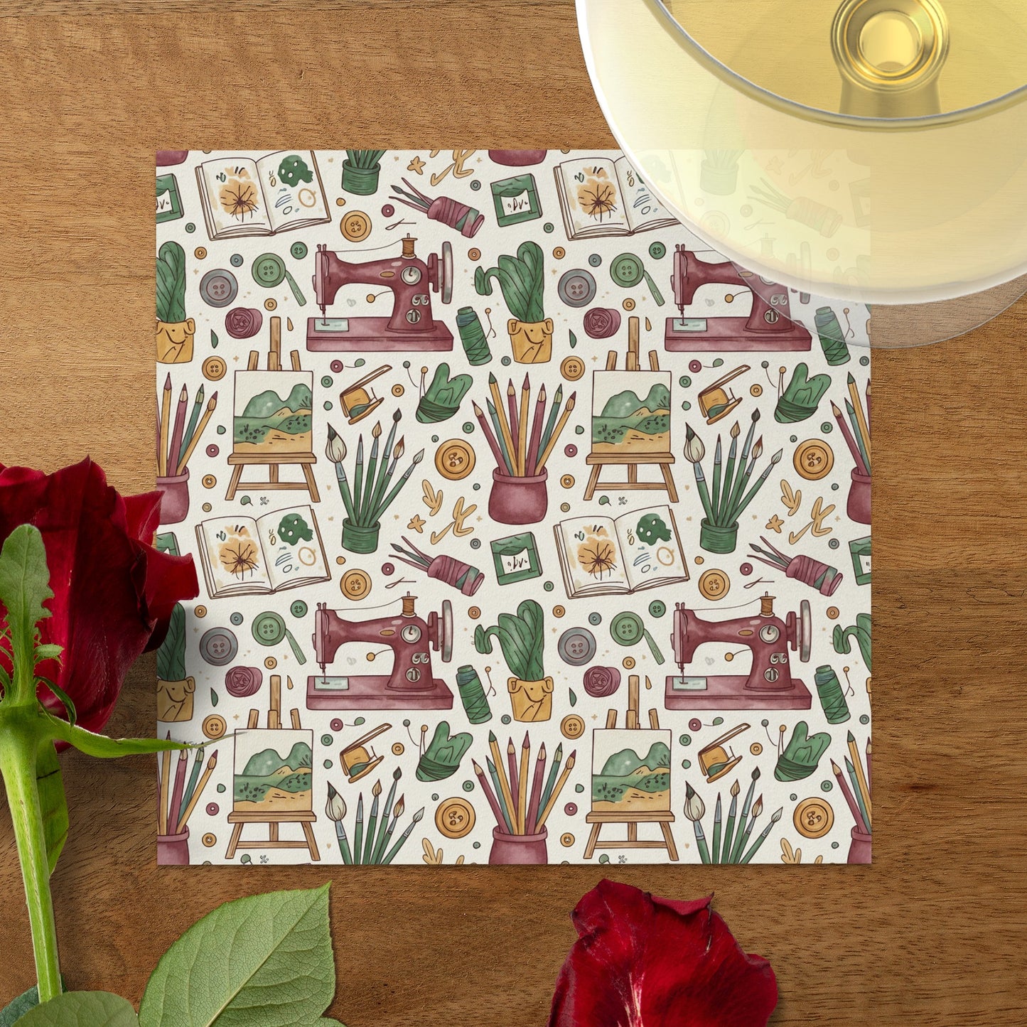 Charming Artistic Pattern Beverage Napkin product