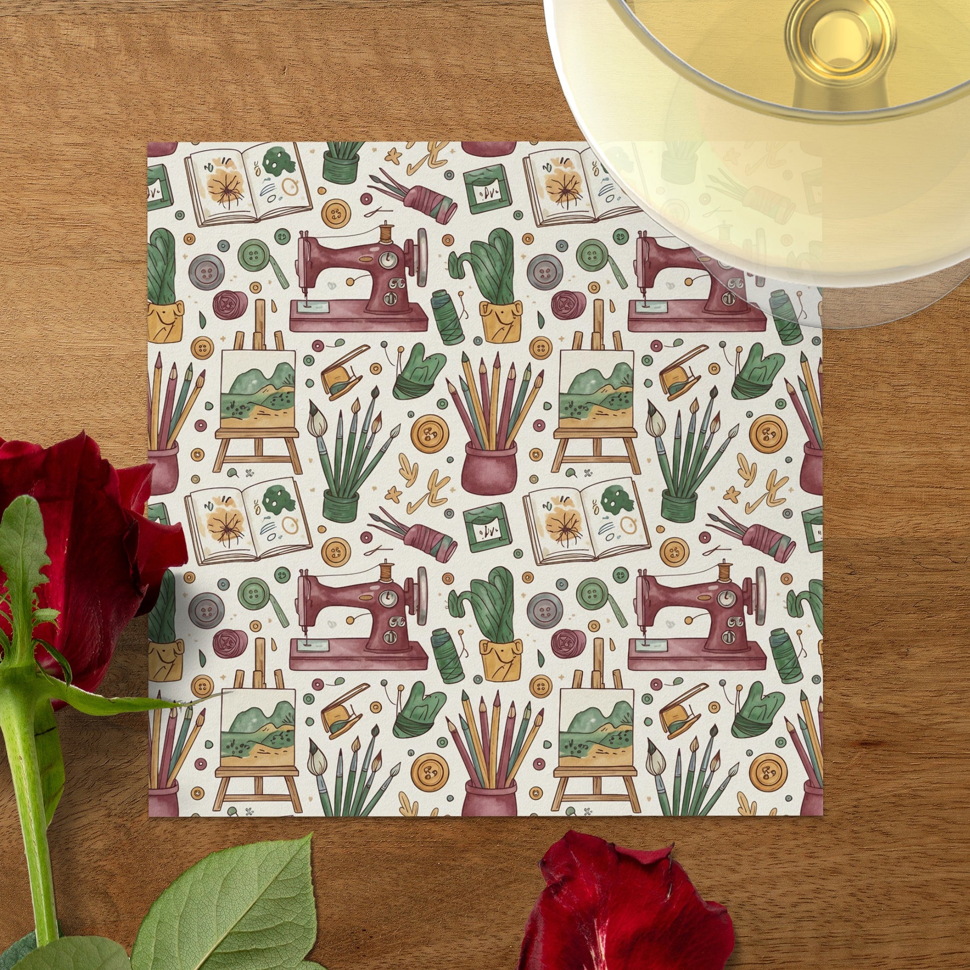 Charming Artistic Pattern Beverage Napkin product
