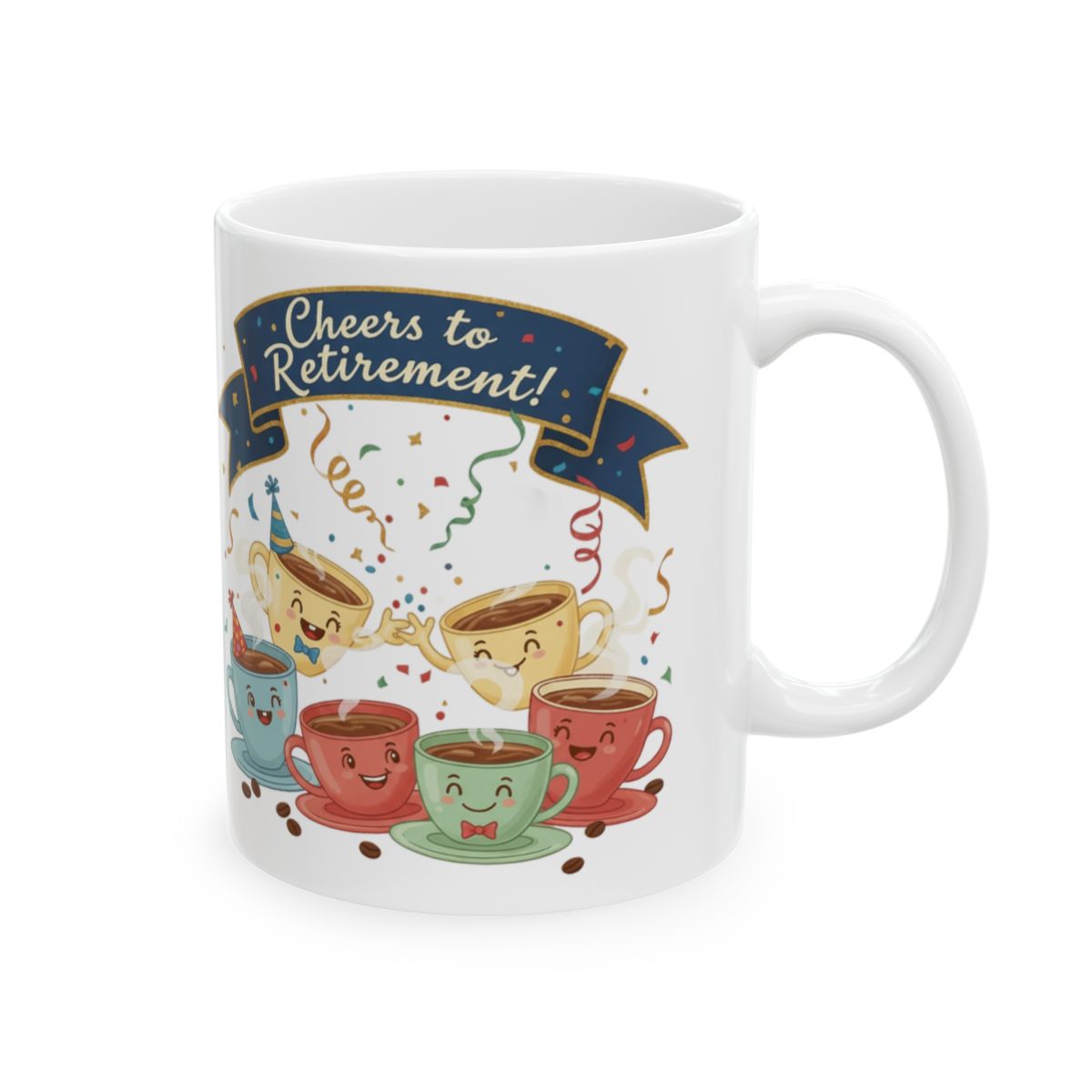 Cheers to Retirement Colorful Coffee Mug