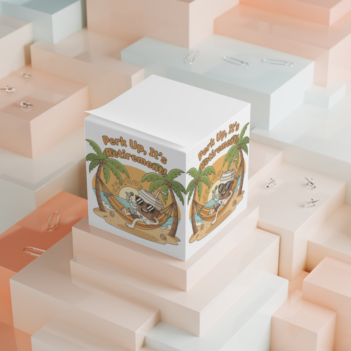 Retirement Sticky Notes - Coffee Hammock Design | 750 Ct Sticky Note Pads