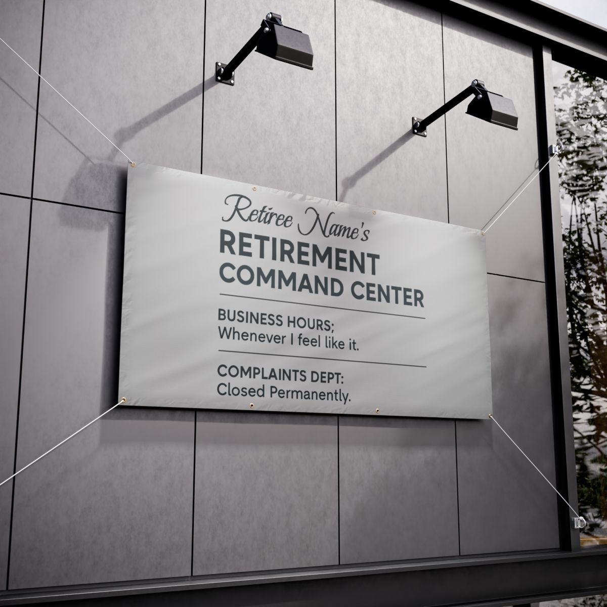 Funny Retirement Command Center Celebration Sign Large Vinyl Banner or Yard Sign - Retiree Gifts Retirement Party