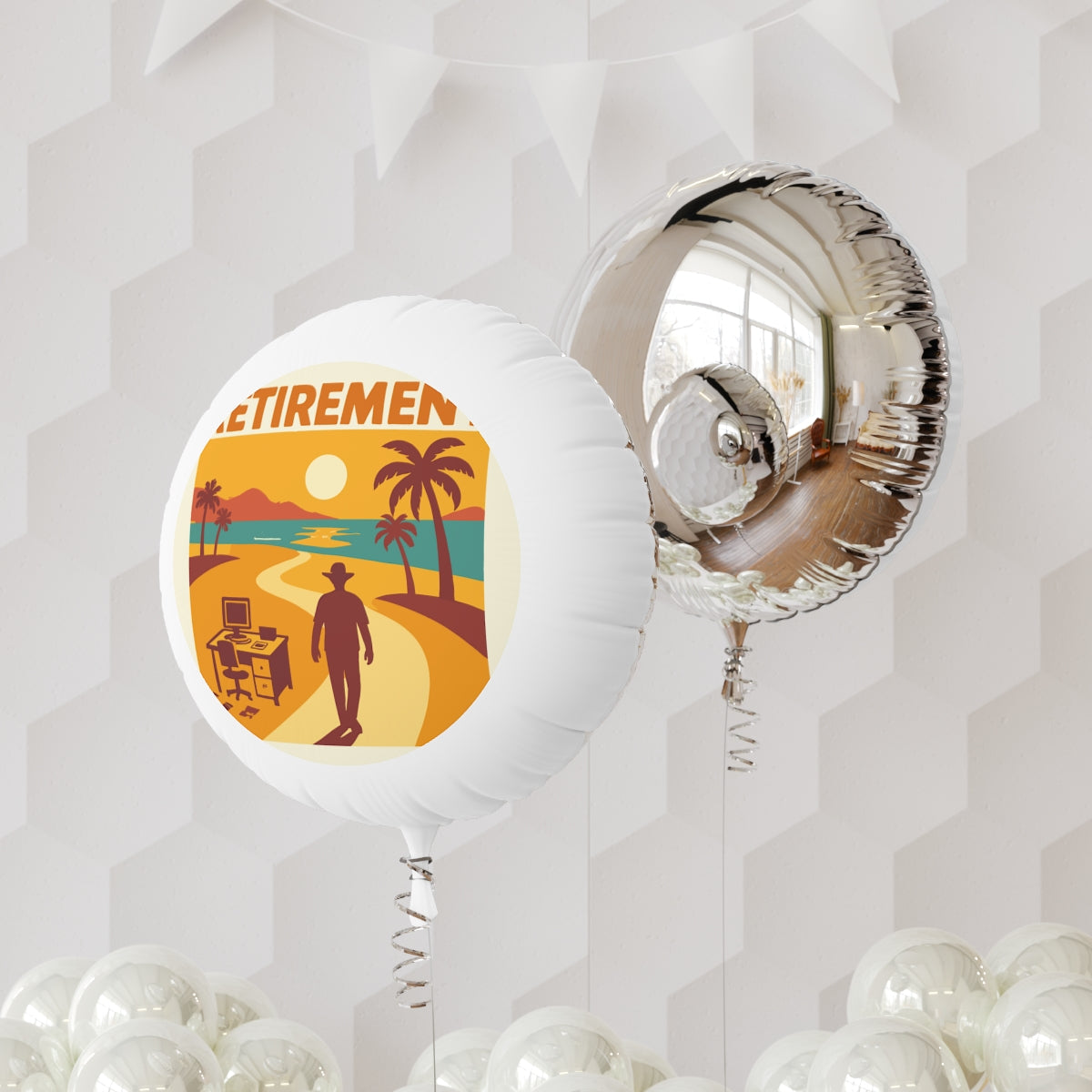 Retirement Dream Awaits At End | Personalize Design | Retirement Themed Mylar Ballons 11in or 22in - Retiree Gifts Retirement Party