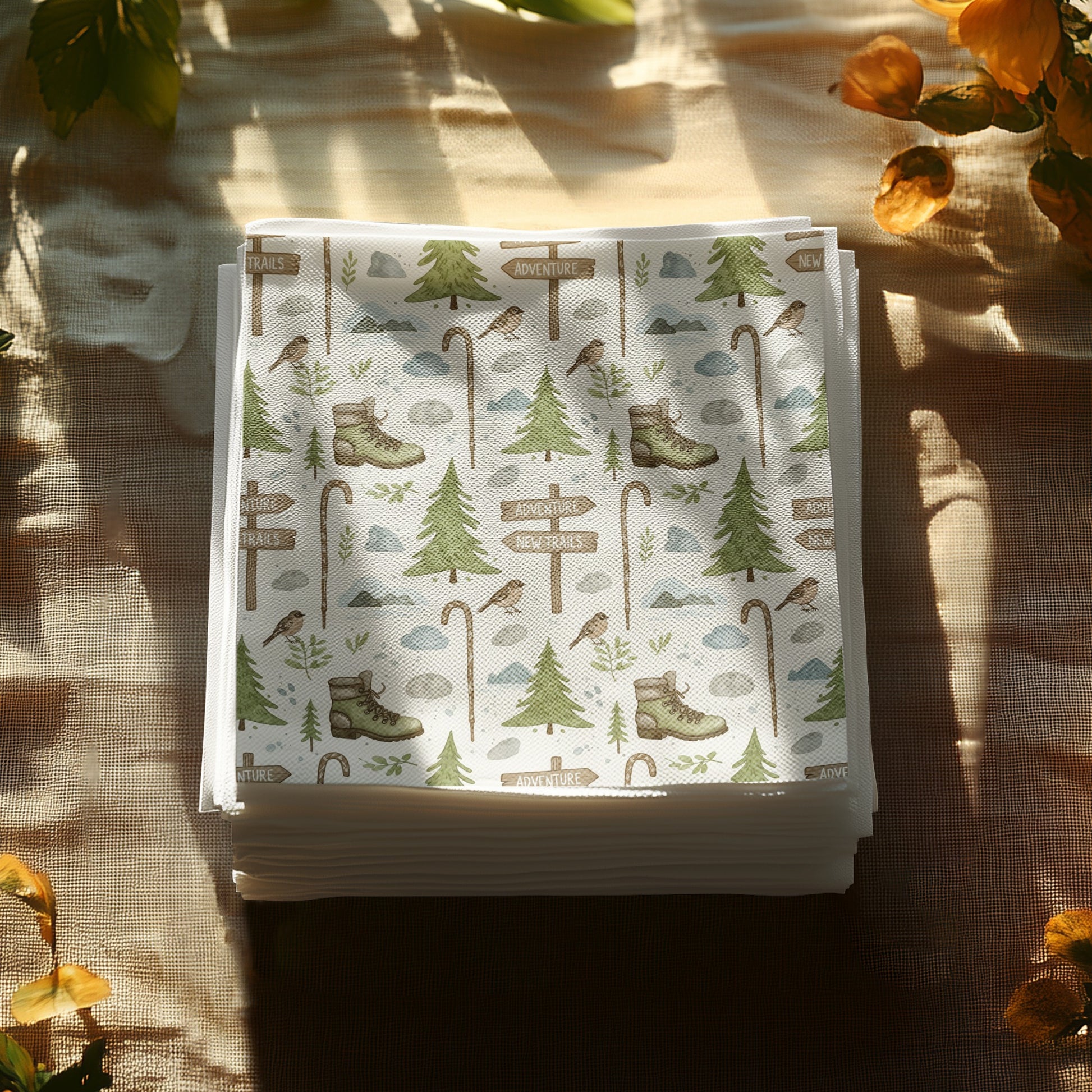 Adventure and Nature Themed Decorative Napkins