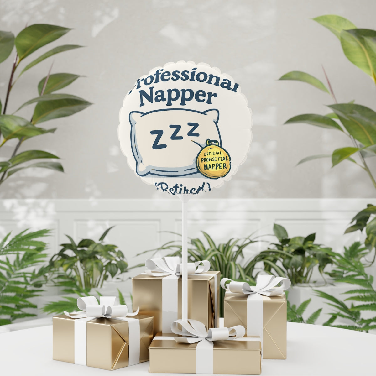Professional Napper Retired | Official Profisettal Napper | Perfect retirement gifts Mylar Ballons 11in or 22in - Retiree Gifts Retirement Party