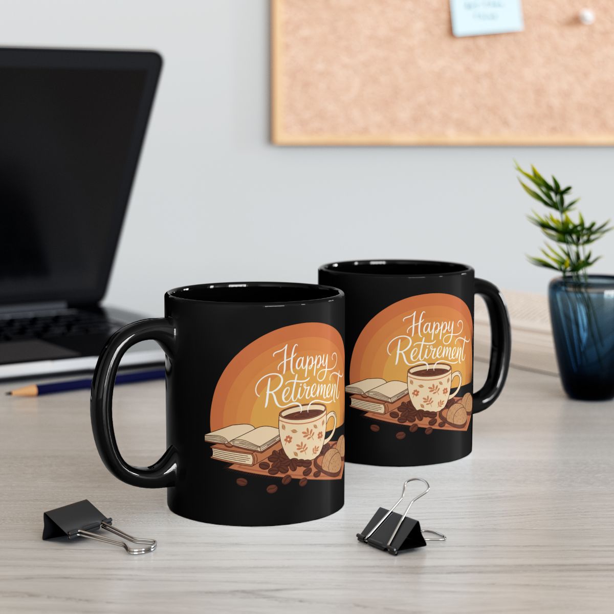 Happy Retirement Coffee Mug Office Desk Decor Cup
