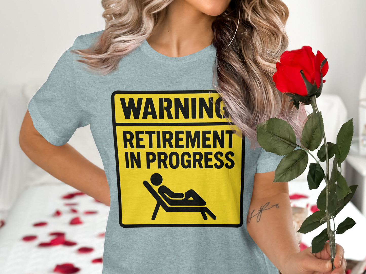 WARNING Retirement in Progress | The Golden Years Await | The Perfect Retirement Gift Soft Color Bella T-Shirts - Retiree Gifts Retirement Party