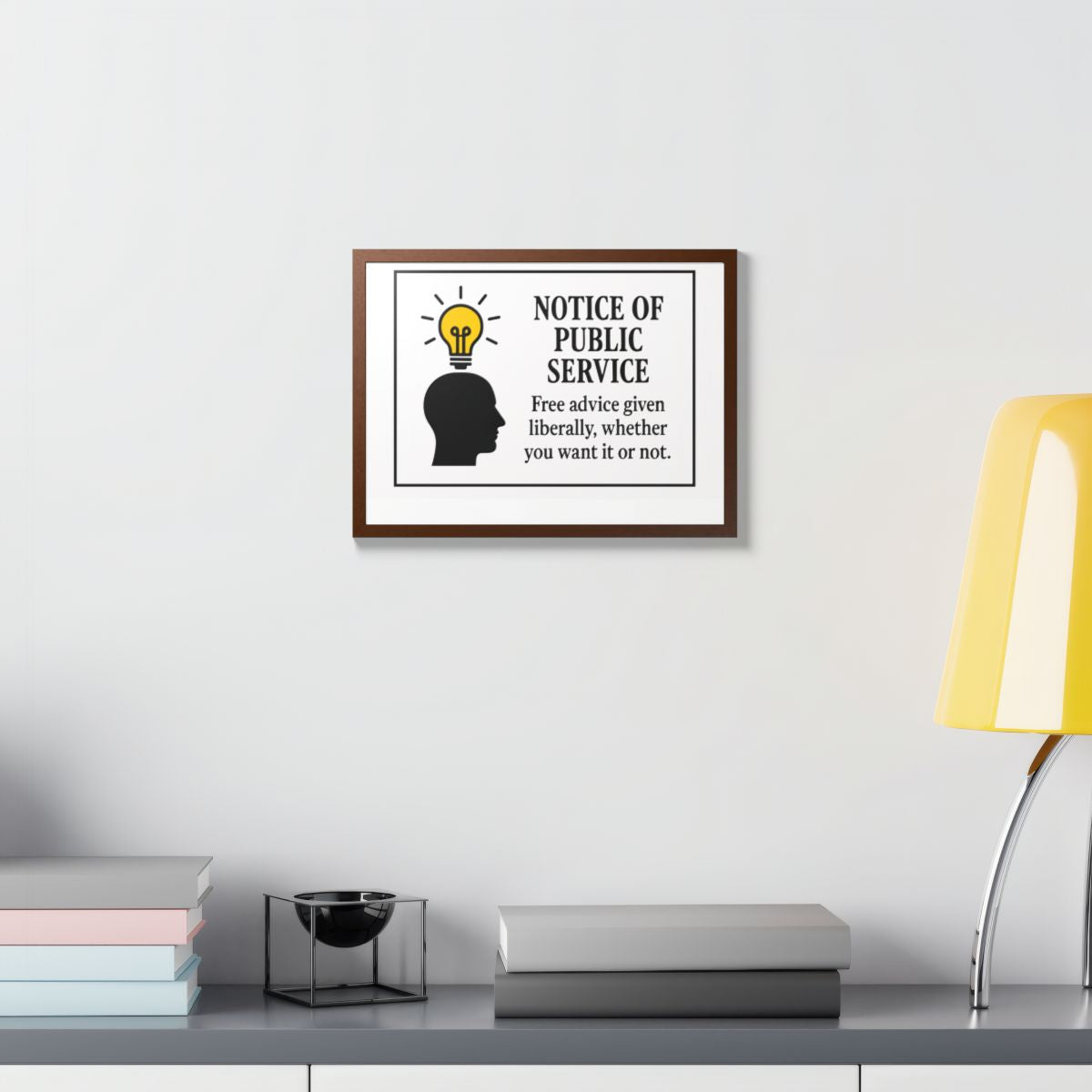 Notice Of Public Service Advice Given Framed Art Posters - Retiree Gifts Retirement Party