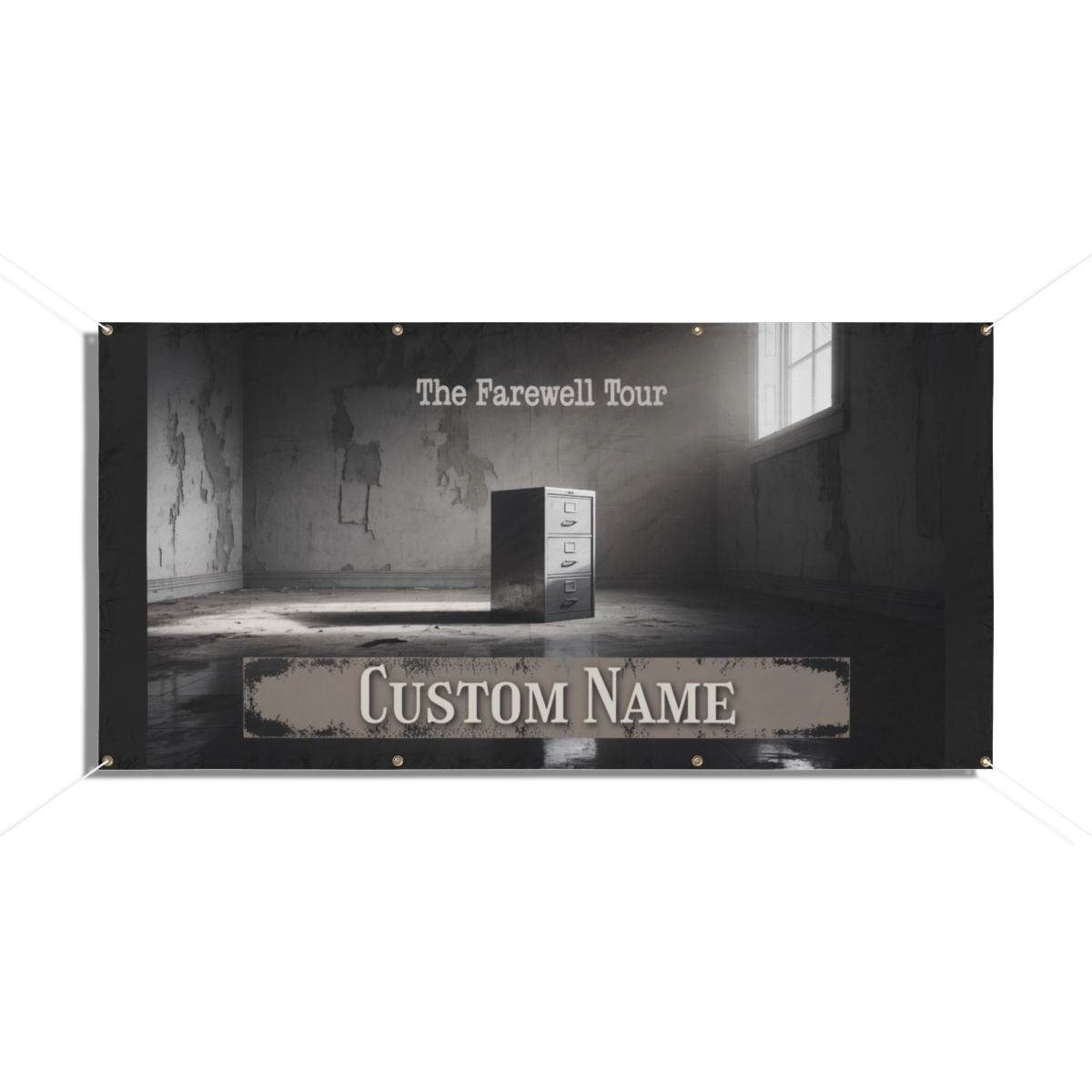 The Farewell Tour Room Scene Image Style Vinyl Banner or Yard Sign - Retiree Gifts Retirement Party