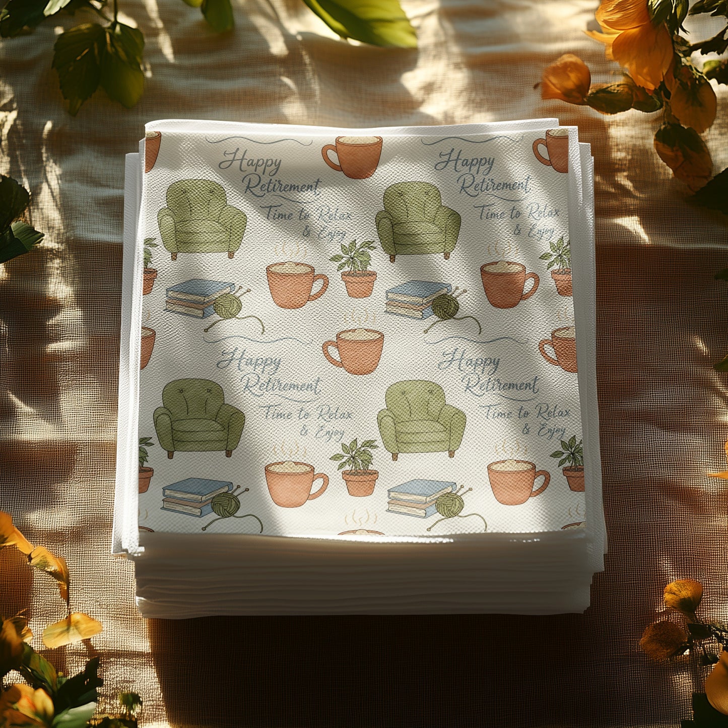 Cozy Retirement Decor with Chairs and Teacups Design