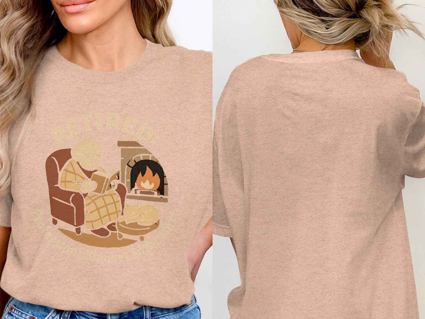 Retired Profession Blanket Enthusiast | Personalized | Perfect Soft Color Bella T-Shirts - Retiree Gifts Retirement Party