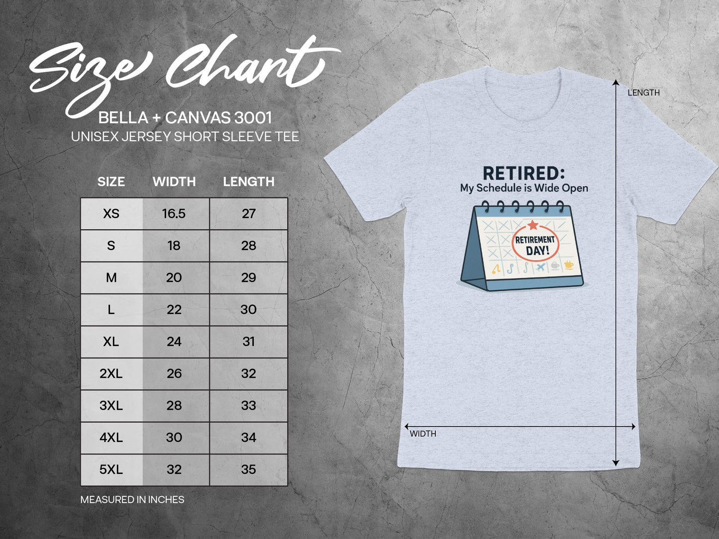 Retired My Schedule is Wide Open | Retirement Day | Celebrate retirement with personalized Soft Color Bella T-Shirts - Retiree Gifts Retirement Party