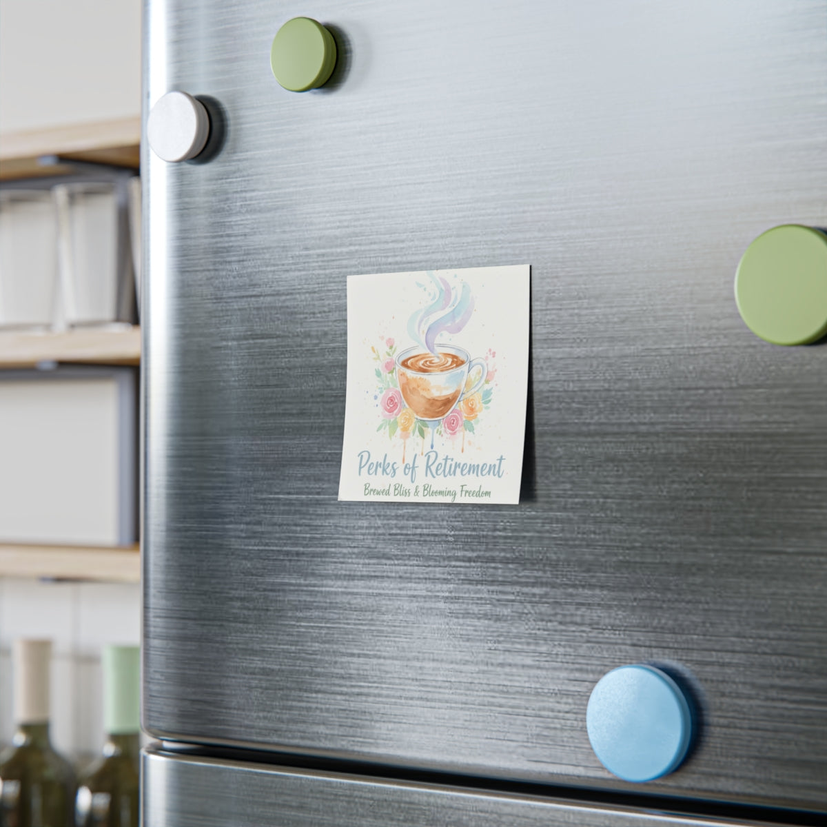Perks of Retirement Design on Fridge Magnet Decor