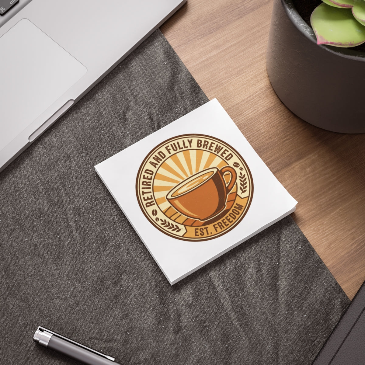 Retired and Fully Brewed Est. Freedom Sticker