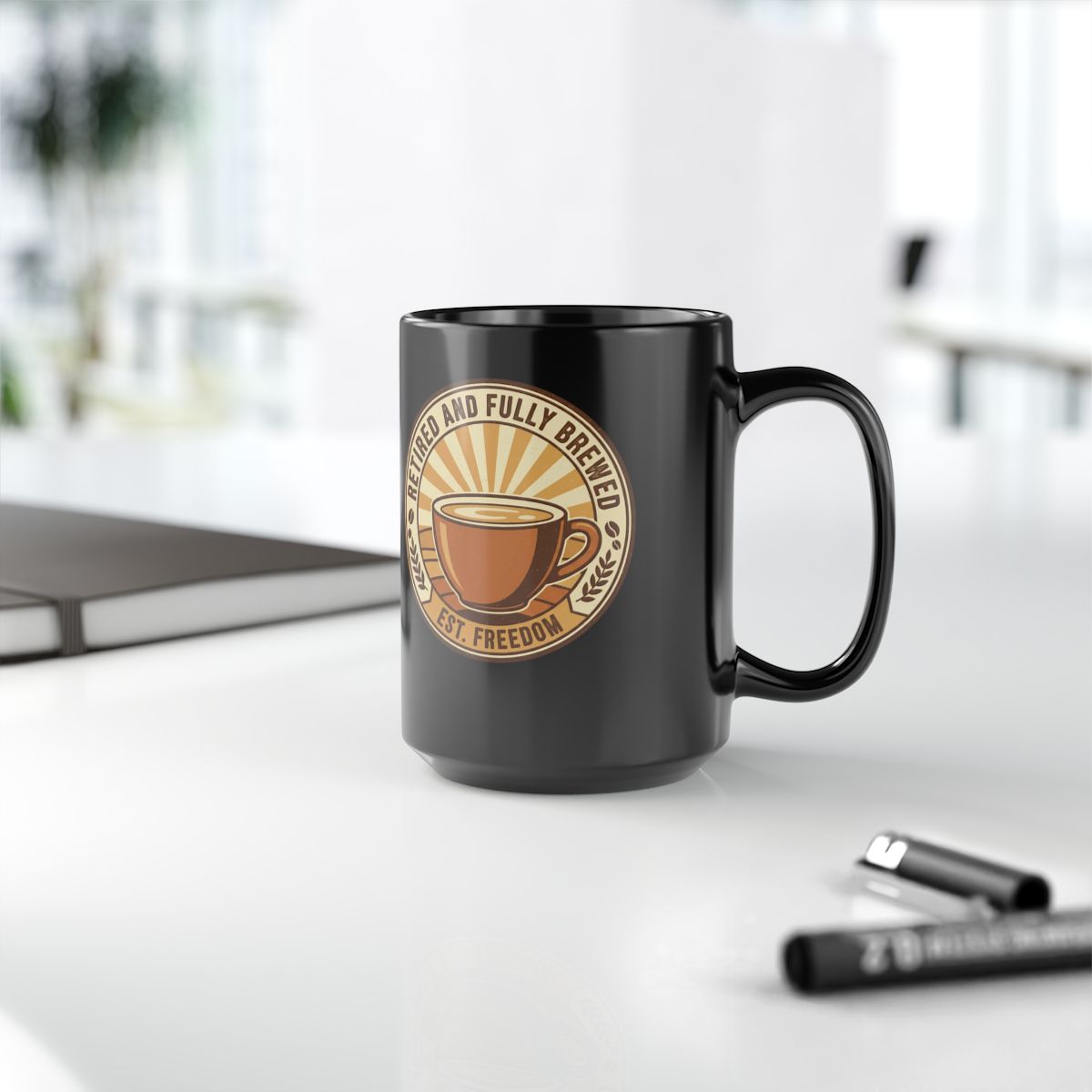 Start Your Morning Right Black Coffee Mug