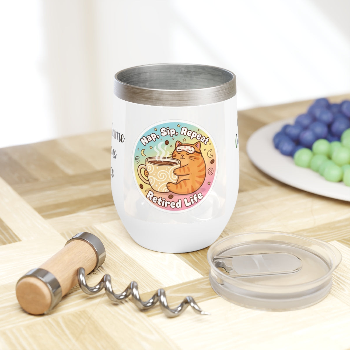 Nap Sip Repeat Retired Life | Retiree Life | Chill Wine Tumbler