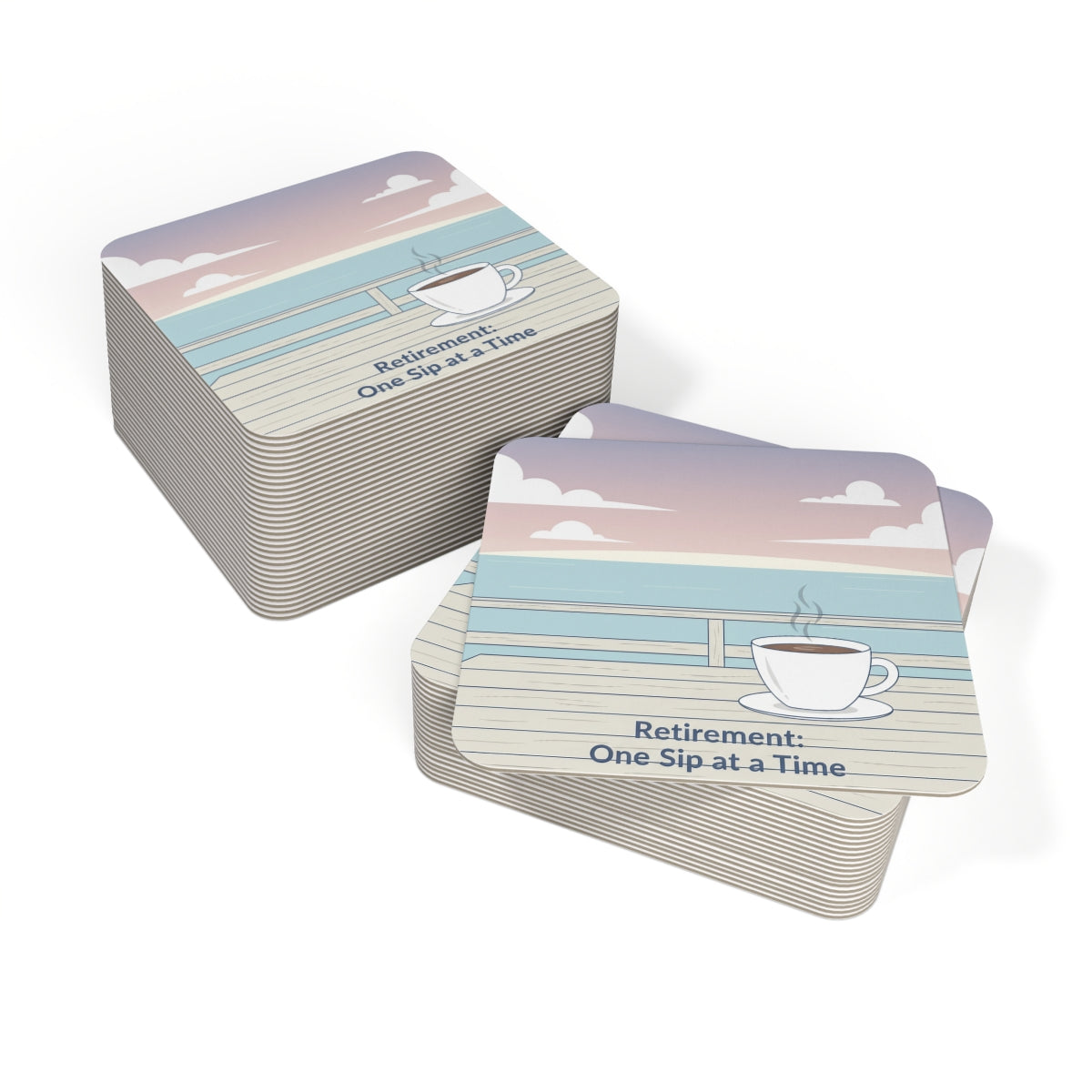 Retirement One Sip at a Time Coaster Set