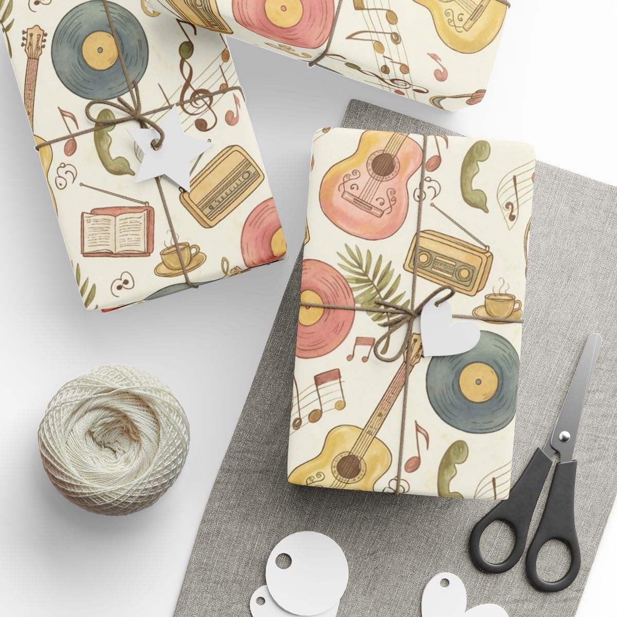 Retro Music and Instruments Gift Wrapping Paper