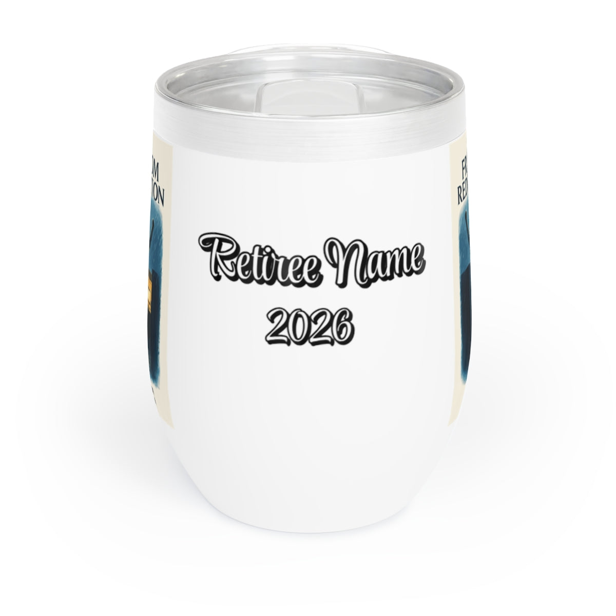 The Freedom Redemption After Years of Meetings | Retirement Personalized Wine Tumbler - Retiree Gifts Retirement Party