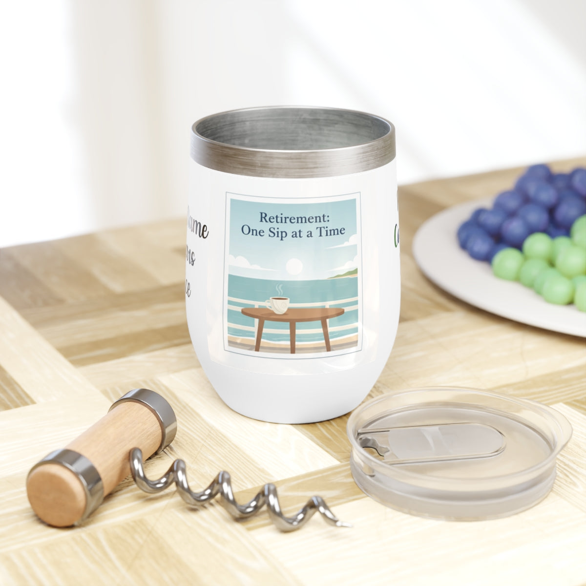 Retirement One Sip at a Time Insulated Wine Tumbler
