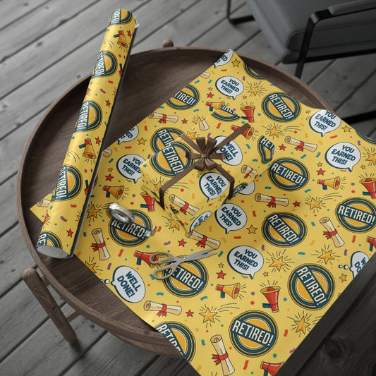 Vibrant Retirement Celebration Gift Wrapping Paper