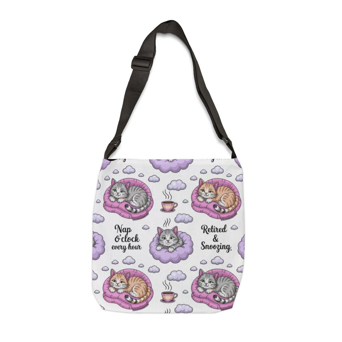 Adorable Cat Nap Tote Bag Design Canvas Tote Bags - Retiree Gifts Retirement Party