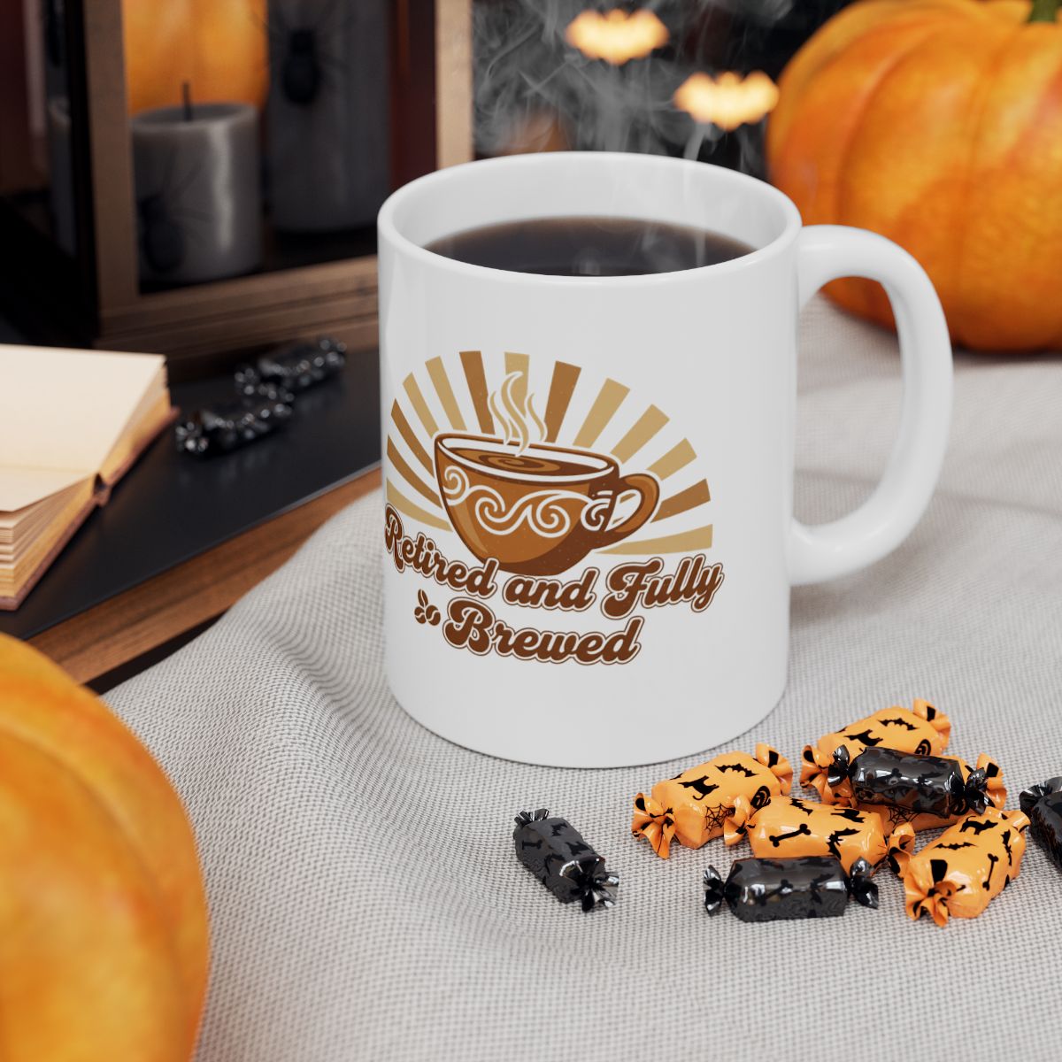 Retired and Fully Brewed Coffee Mug Perfect for Gifting
