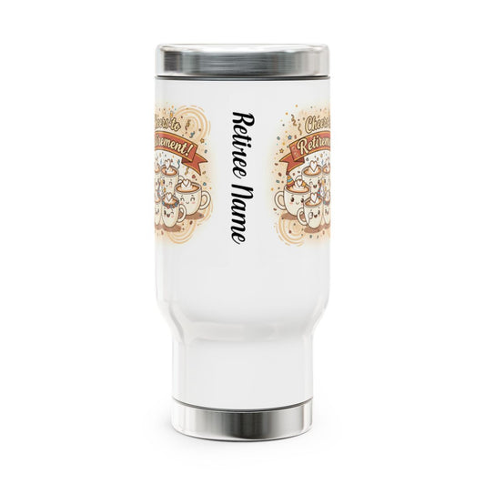 Cheers to Retirement Custom Name Travel Mug
