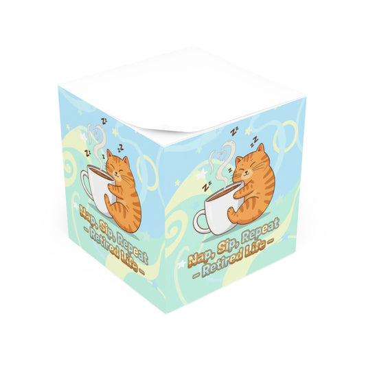Nap Sip Repeat Retired Life Cute Cat Coffee Mug