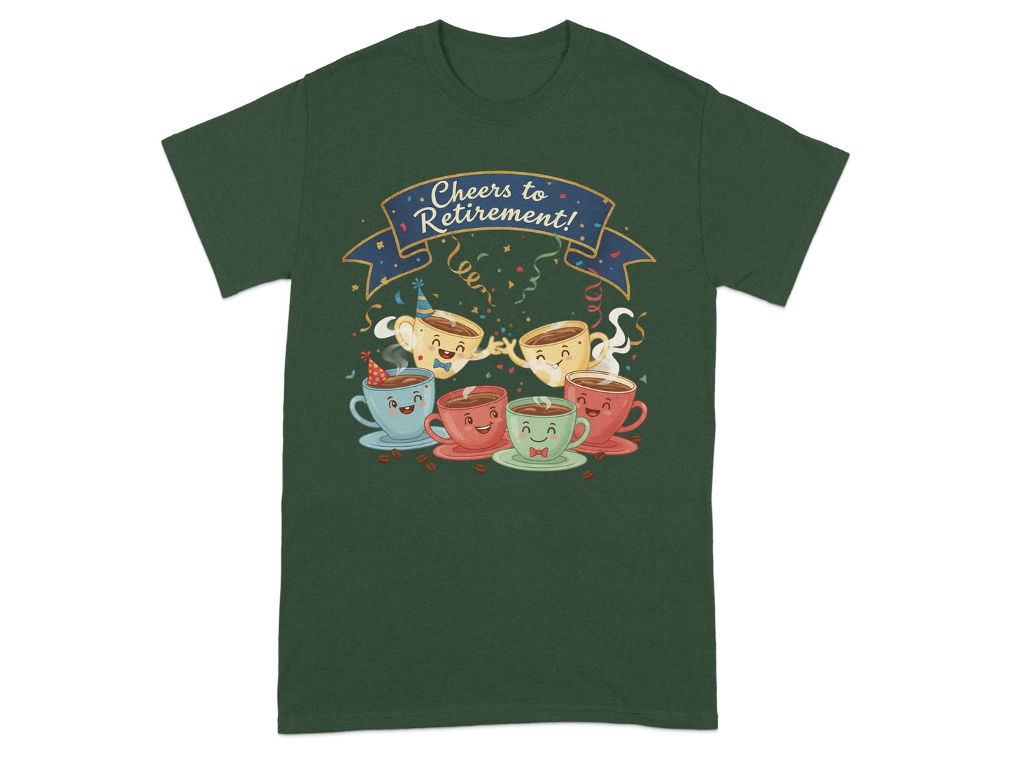 Cheers to Retirement Coffee Celebration T-shirt