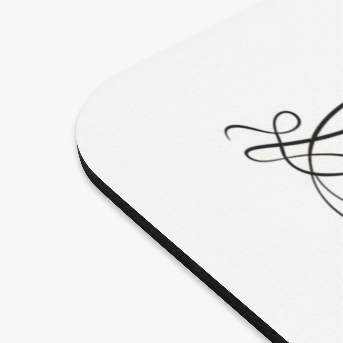 Elegant Minimalist Abstract Art White and Black Mouse Pad