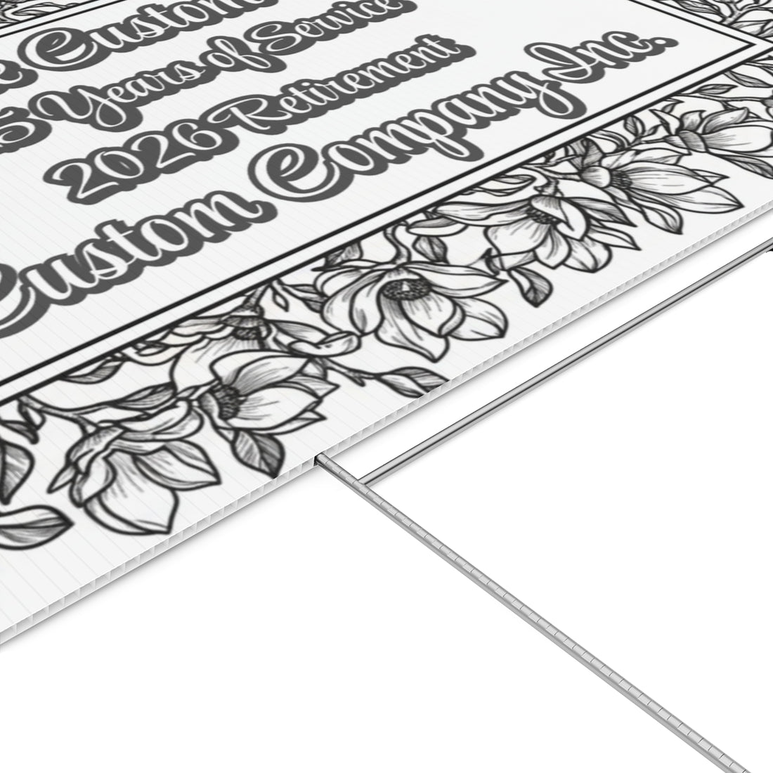 Personalized Retirement Yard Sign Custom Product