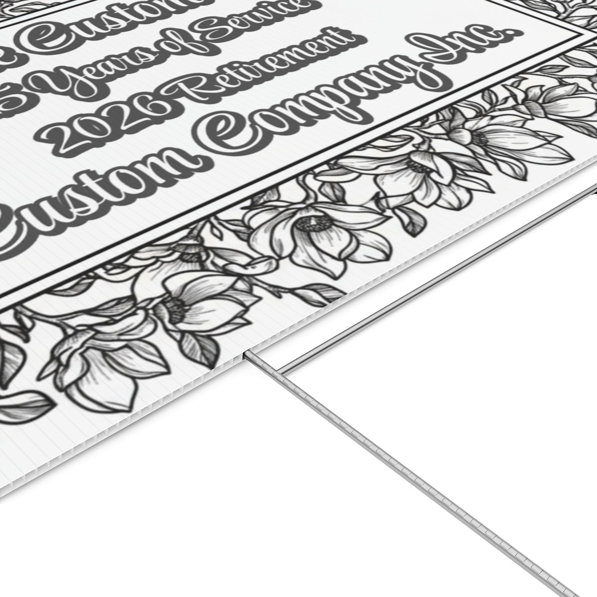 Personalized Custom Company Inc Retirement Sign product