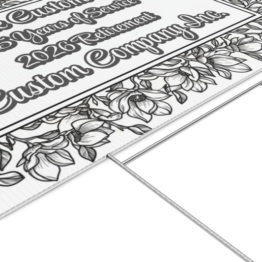 Personalized Custom Company Inc Retirement Sign product